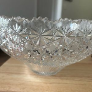 American cut crystal bowl.